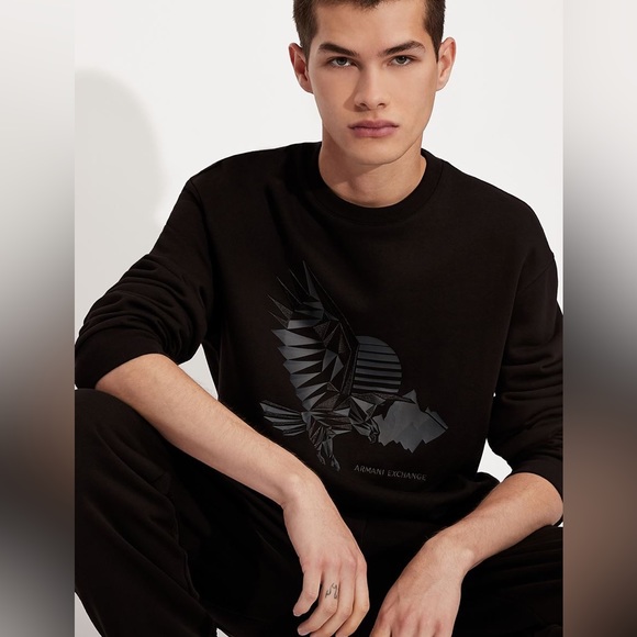 ARMANI EXCHANGE CREW NECK EAGLE SWEATSHIRT - Picture 7 of 10